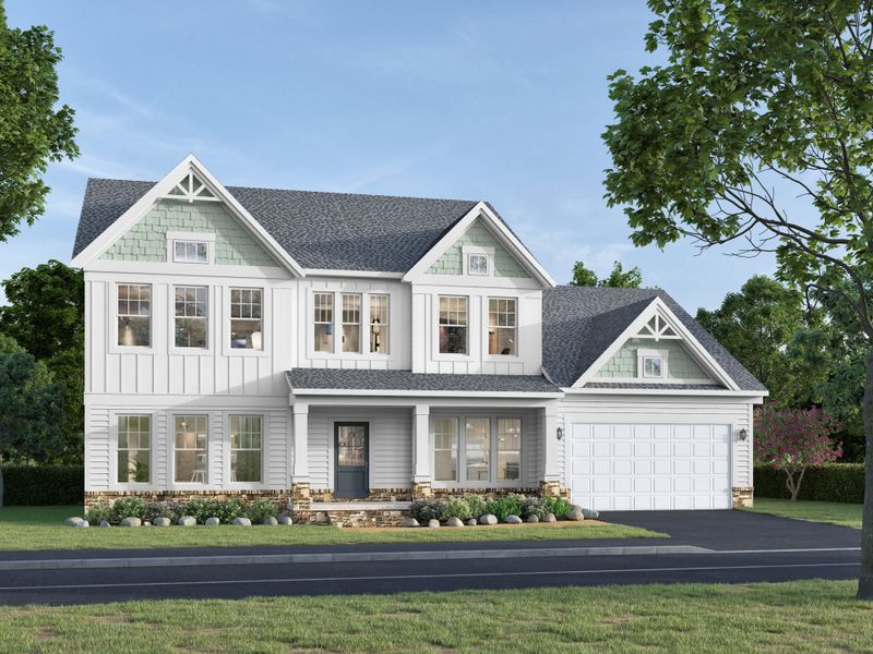 Representative exterior photo of a completed home built from the Lexington II by Caruso Homes in Sauls Landing, Zebulon, NC (Image 25). Representative exterior photo of a completed home built from the Lexington II by Caruso Homes in Sauls Landing, Zebulon, NC (Image 25).