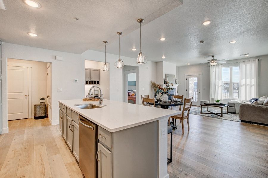 Representative furnished interior of a home built from the The Cambridge by Landmark Homes in The Lakes at Centerra, Loveland (Image 12).