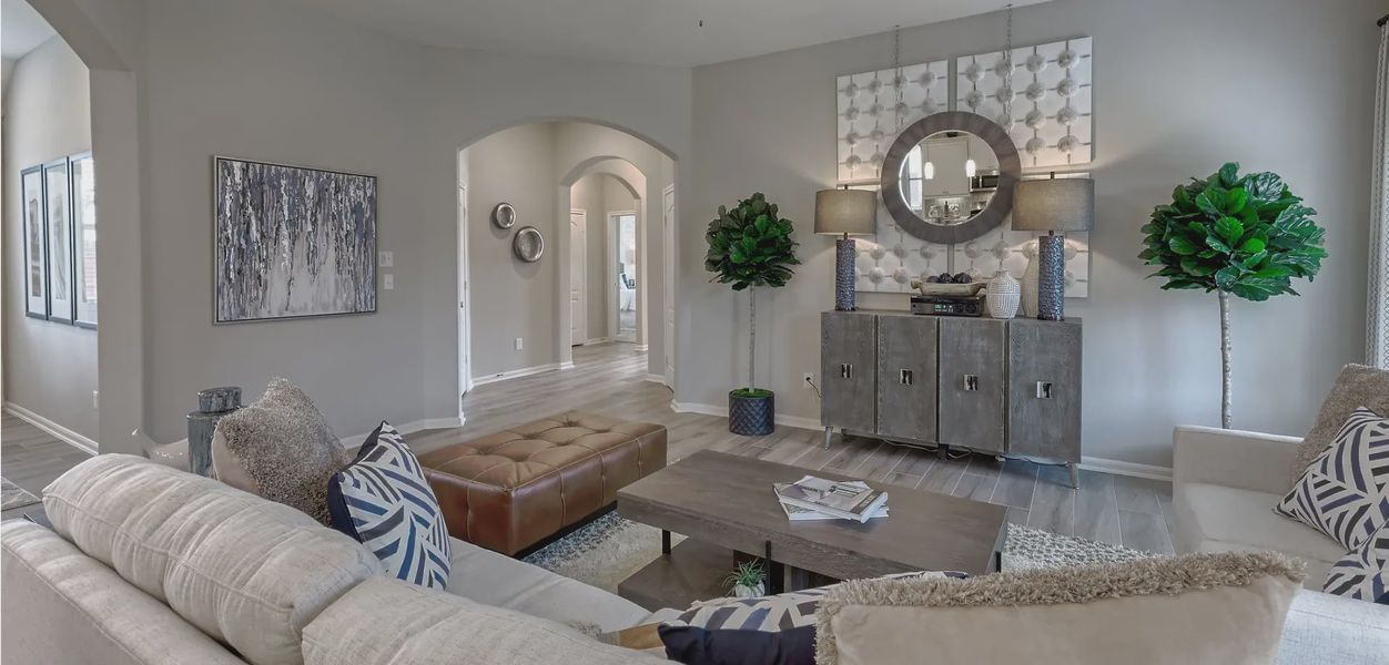 Representative furnished interior of a home built from the Lanai by Chesmar Homes in Brookewater 45's, Rosenberg (Image 6).