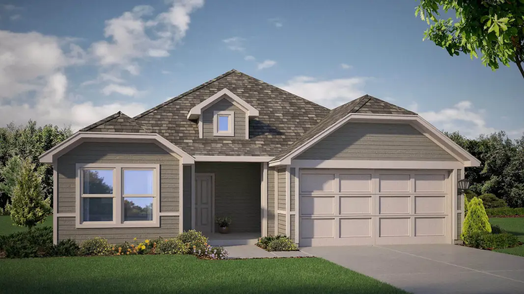 Representative exterior photo of a completed home built from the Denton by D.R. Horton in Hadley Farms, Godley, TX (Image 21).