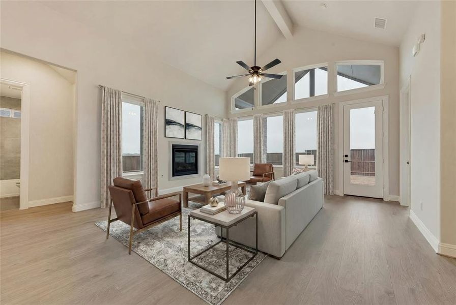 Furnished interior view inside a new home in Monterra, Fate (Image 13).
