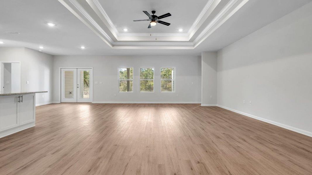 Representative unfurnished interior of a home built from the The Mckenzie by D.R. Horton in Greystone, Crawfordville (Image 29).