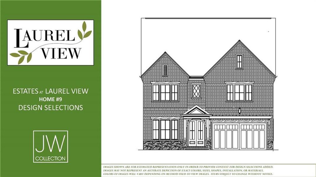 Exterior rendering of this home design in Laurel View, Suwanee, GA (Image 5).