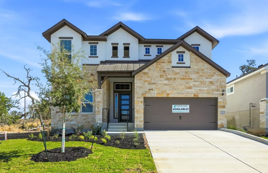 Representative exterior photo of a completed home built from the Archer 50′ by Chesmar Homes in Esperanza, Boerne, TX (Image 12). Representative exterior photo of a completed home built from the Archer 50′ by Chesmar Homes in Esperanza, Boerne, TX (Image 12).