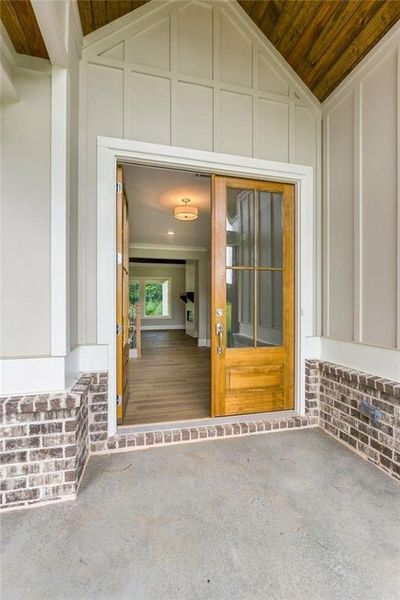 Exterior details and patio area of a home in , Hampton (Image 3).