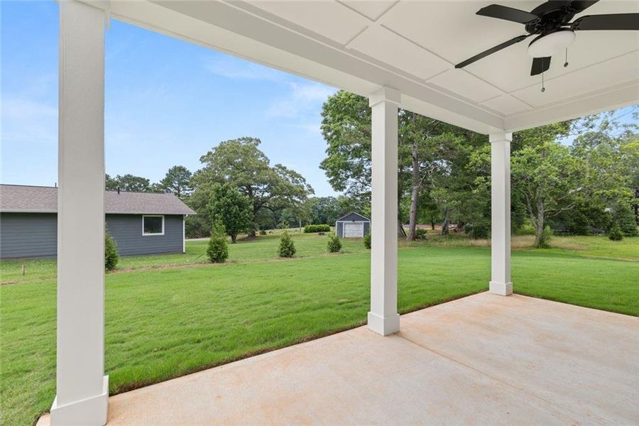 Exterior details and patio area of a home in , Cumming (Image 4). Exterior details and patio area of a home in , Cumming (Image 4).
