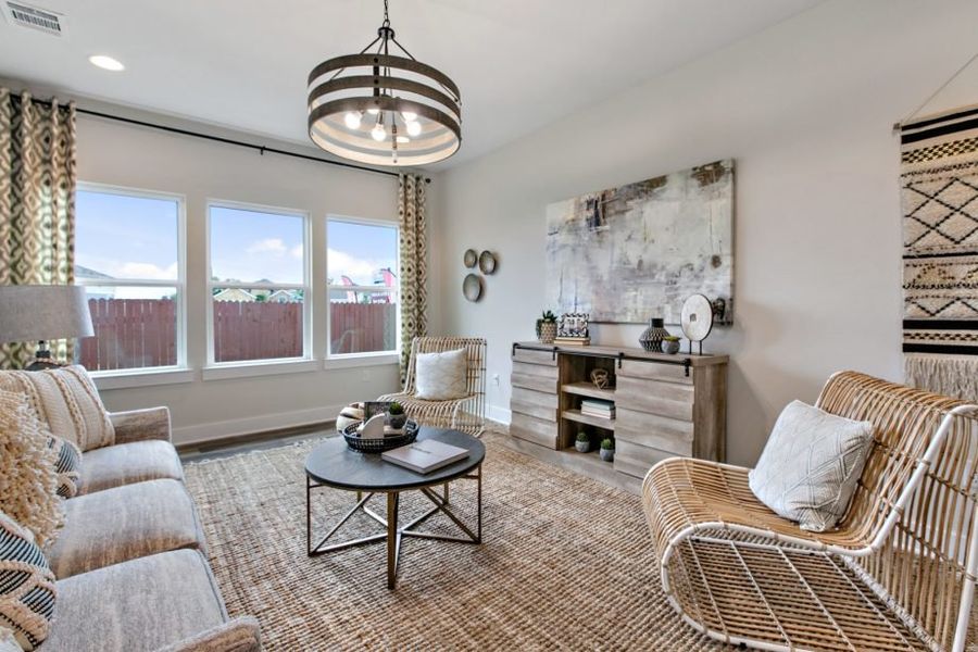Furnished interior view inside a new home in Village At Manor Commons, Manor (Image 4).