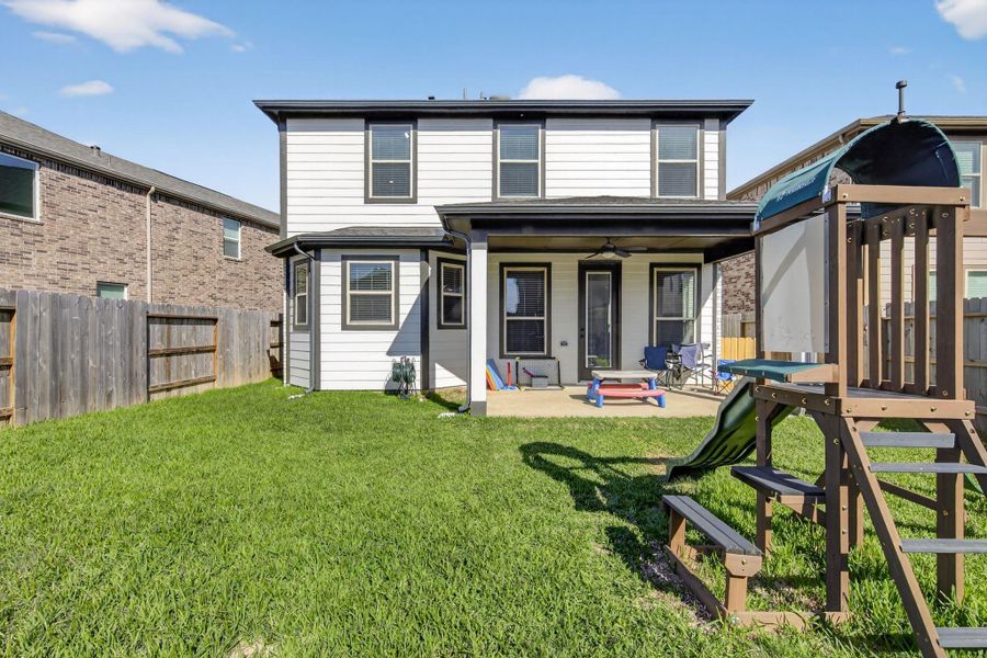 Exterior details and patio area of a home in , Katy (Image 21). Exterior details and patio area of a home in , Katy (Image 21).