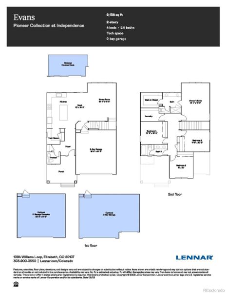 2D floor plan layout of this home in Independence, Elizabeth, CO (Image 2). 2D floor plan layout of this home in Independence, Elizabeth, CO (Image 2).
