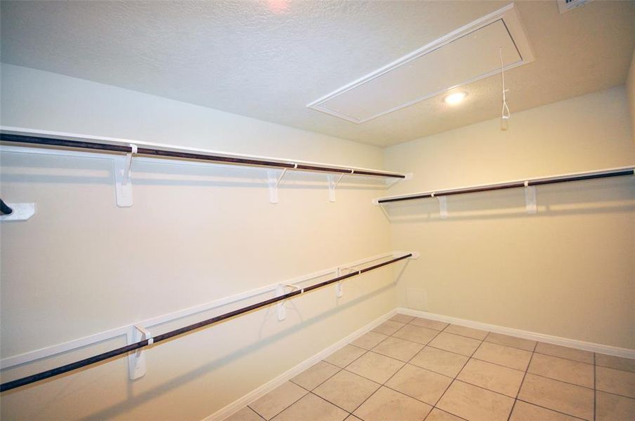 Plenty of space in the master closet.