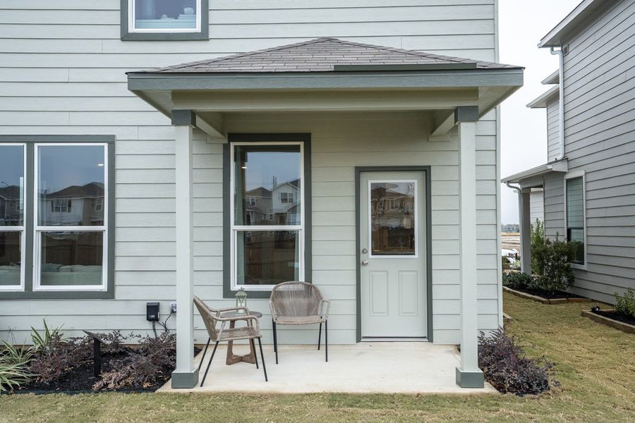 Representative exterior details of a home built from the 1529 Modeled by KB Home in The Granary - Villa Collection, San Antonio (Image 4).