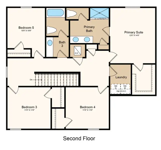2D floor plan layout of this home in Palm Wind, Hudson, FL (Image 3).