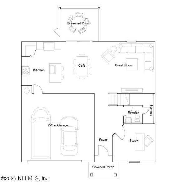 2D floor plan layout of this home in Shearwater: Shearwater - Single Family, St. Augustine, FL (Image 2). 2D floor plan layout of this home in Shearwater: Shearwater - Single Family, St. Augustine, FL (Image 2).