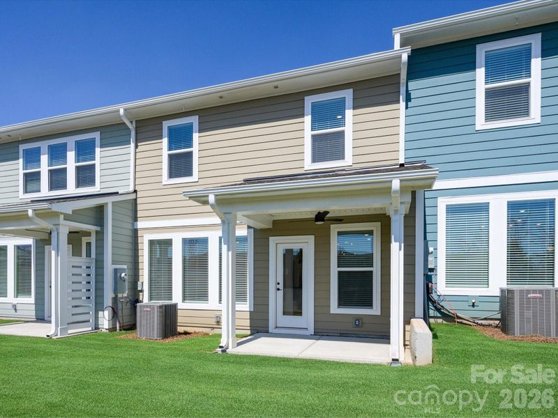 Exterior details and patio area of a home in Westview Towns, Waxhaw (Image 3).