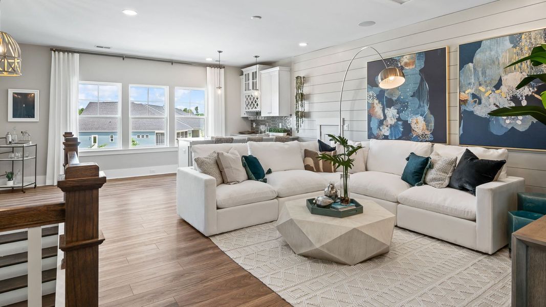 Representative furnished interior of a home built from the The Enthusiast by DRB Elevate. in Brook Run, Fort Mill (Image 12).