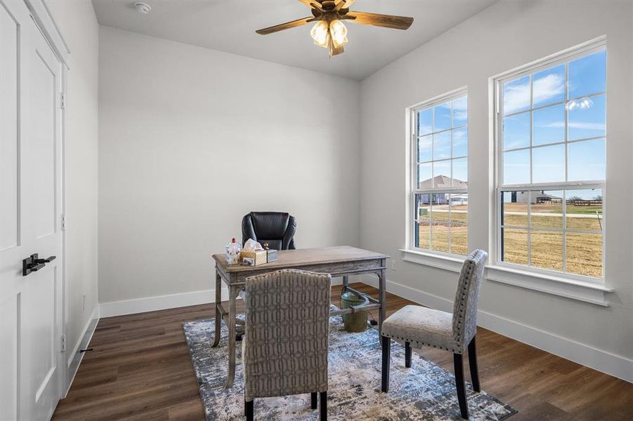 Furnished interior view inside a new home in Green Prairie Estates, Dish (Image 17). Furnished interior view inside a new home in Green Prairie Estates, Dish (Image 17).