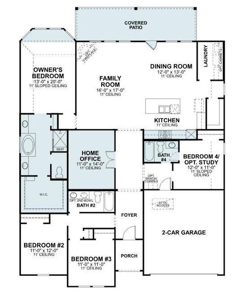 2D floor plan layout of this home in Lilyana, Celina, TX (Image 3). 2D floor plan layout of this home in Lilyana, Celina, TX (Image 3).