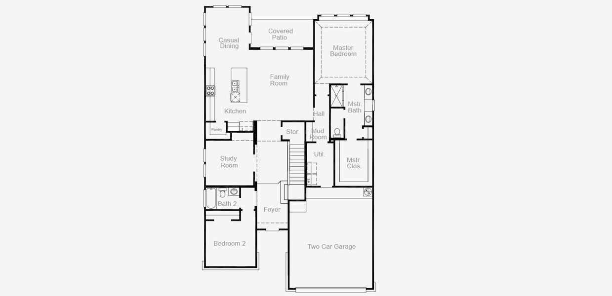 2D floor plan layout for the Goodrich by Coventry Homes in Headwaters, Dripping Springs, TX (Image 3). 2D floor plan layout for the Goodrich by Coventry Homes in Headwaters, Dripping Springs, TX (Image 3).