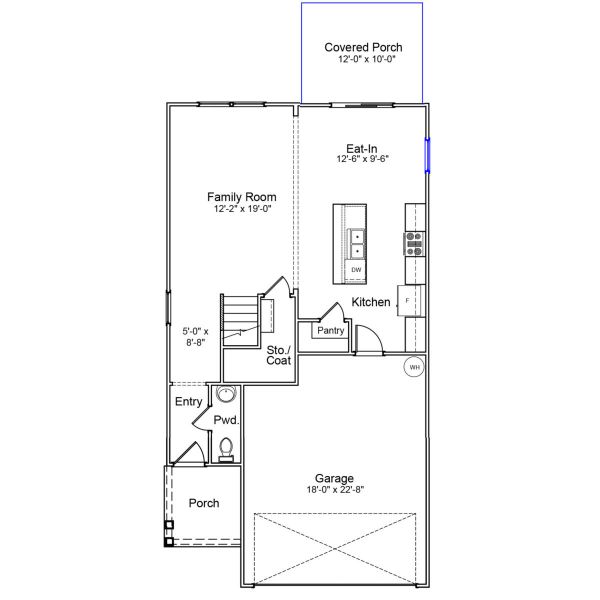 2D floor plan layout of this home in Laurinton Farms, Hopkins, SC (Image 3).