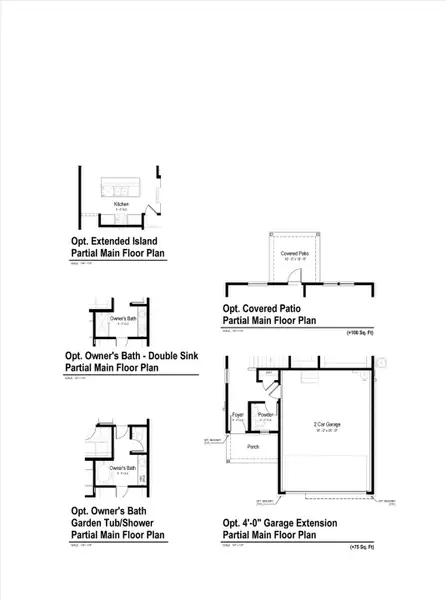 2D floor plan layout for the Harmony View by View Homes in Highland Ridge, New Braunfels, TX (Image 5).
