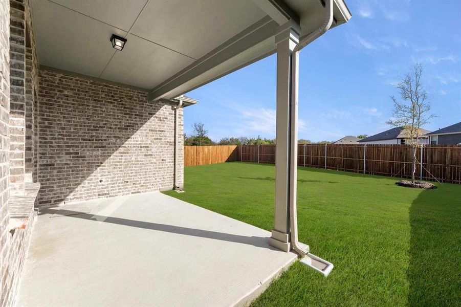 Exterior details and patio area of a home in Meadow Park, Melissa (Image 4). Exterior details and patio area of a home in Meadow Park, Melissa (Image 4).
