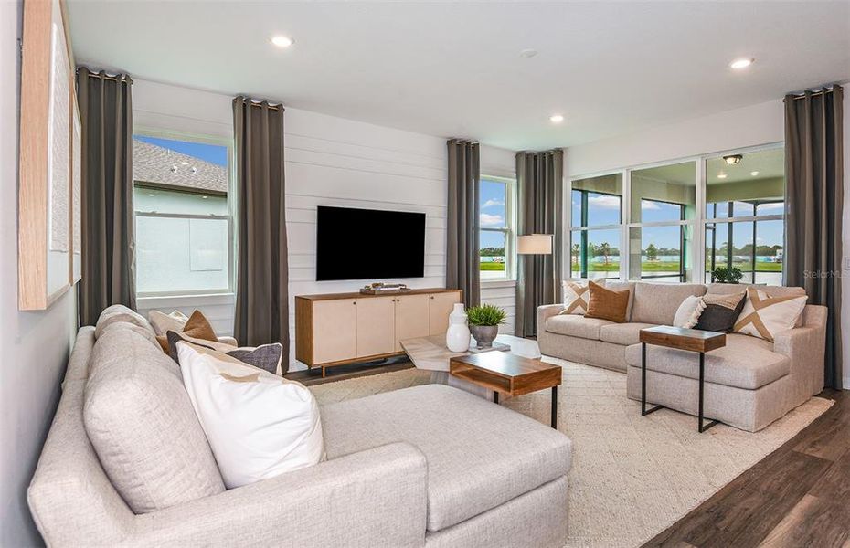 Furnished interior view inside a new home in Del Webb River Reserve, Spring Hill (Image 14). Furnished interior view inside a new home in Del Webb River Reserve, Spring Hill (Image 14).