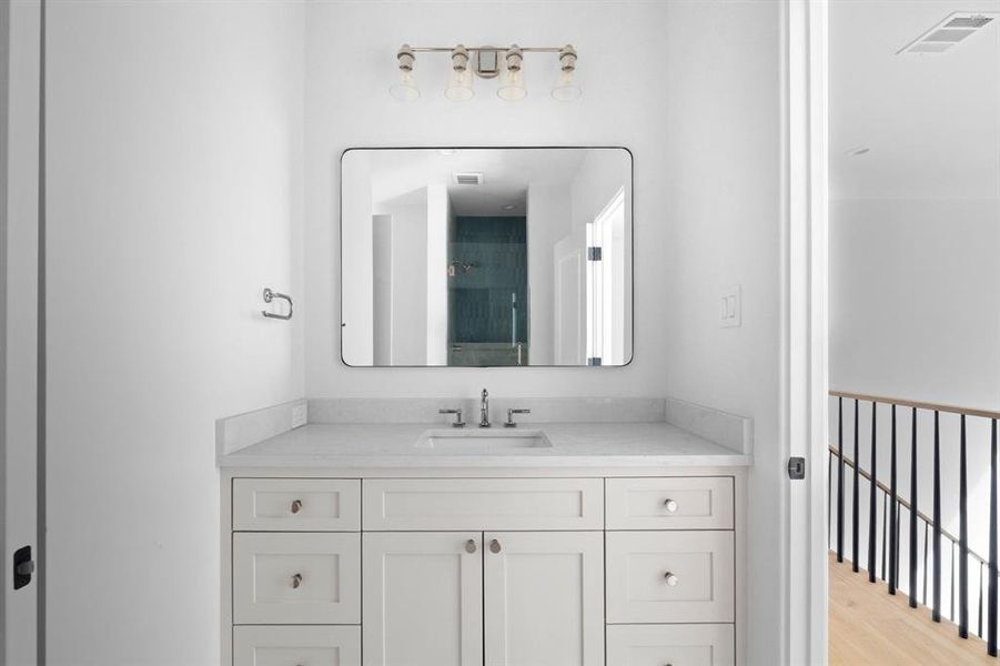 Furnished interior view inside a new home in , Dallas (Image 16).
