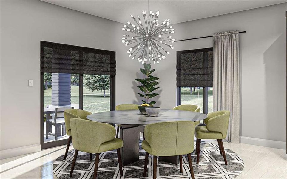 Furnished interior view inside a new home in , Lawrenceville (Image 9).