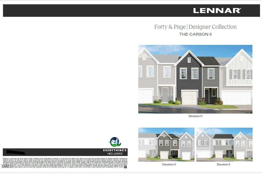 Carson Exterior Elevations for MLS