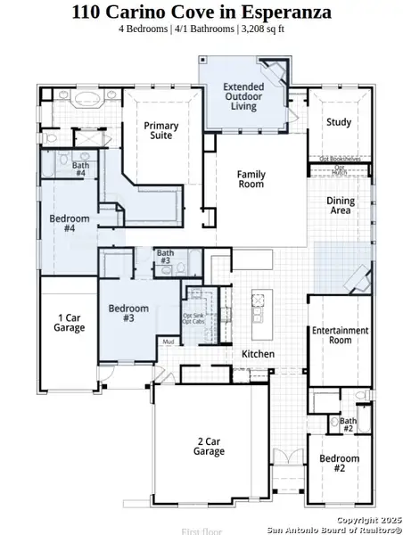 2D floor plan layout of this home in Esperanza, Boerne, TX (Image 2). 2D floor plan layout of this home in Esperanza, Boerne, TX (Image 2).