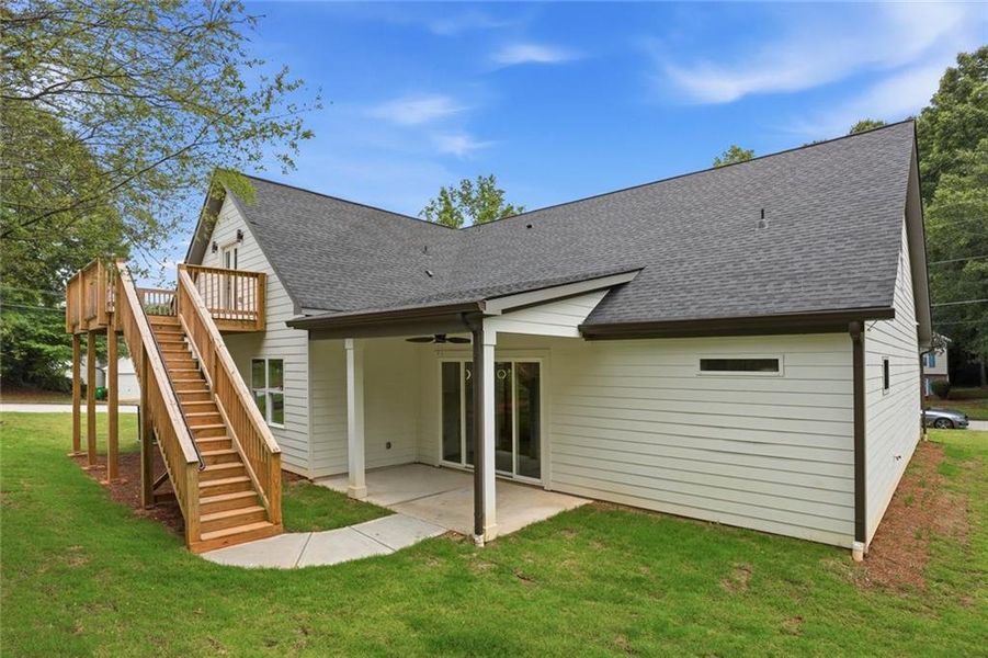 Exterior details and patio area of a home in , Stone Mountain (Image 4).