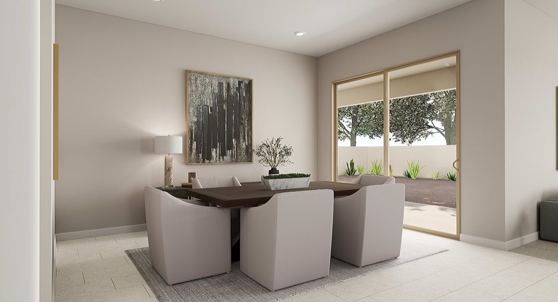 Representative furnished interior of a home built from the Mahogany Plan 40-8 by Tri Pointe Homes in Waterston Central, Gilbert (Image 5).