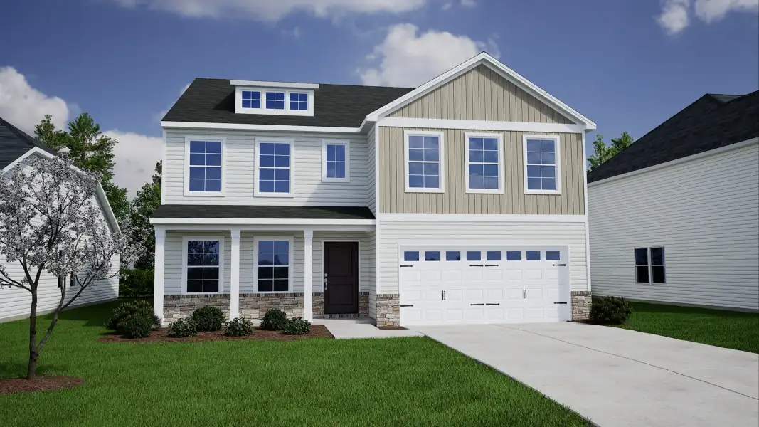 Representative exterior photo of a completed home built from the Wilkinson - Genesis Value Collection by Mungo Homes in Fairfield Place East and West, Chesnee, SC (Image 22).