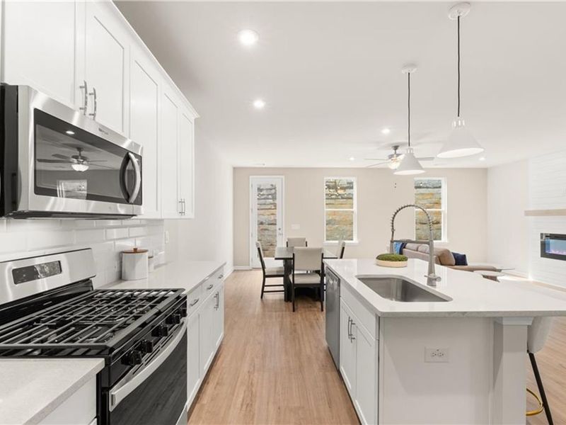 Furnished interior view inside a new home in The Village at Shallowford, Kennesaw (Image 7).
