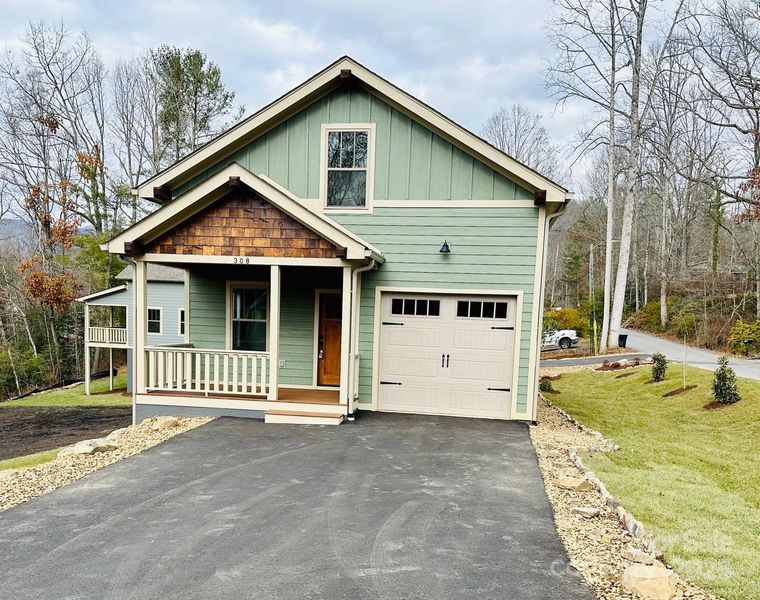 Front exterior of a new home in , Black Mountain, NC, highlighting curb appeal (Image 5).