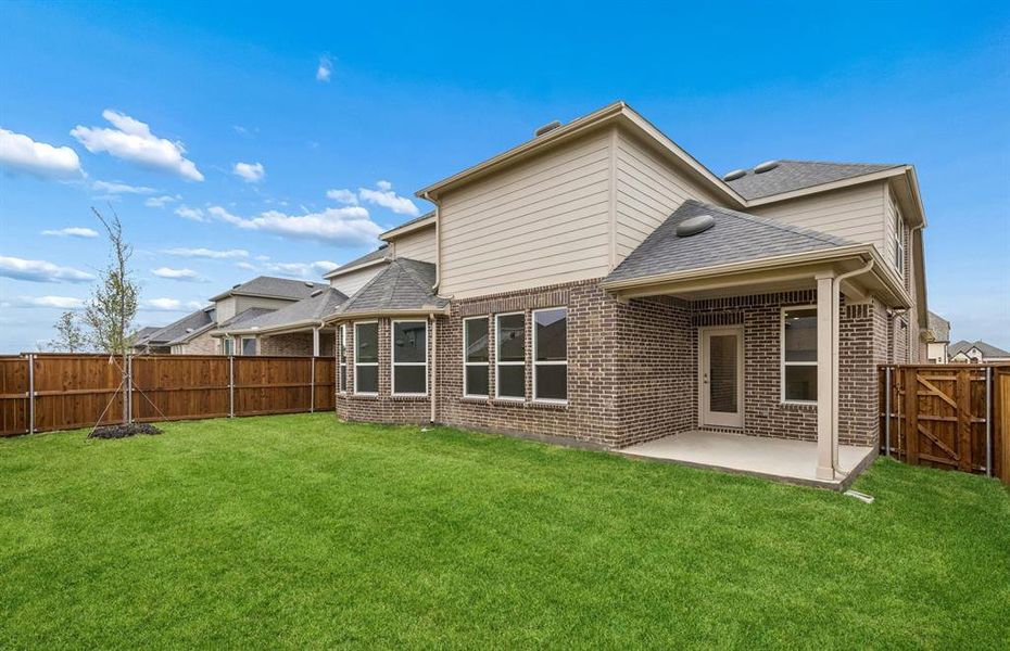Large fenced-in backyard Large fenced-in backyard