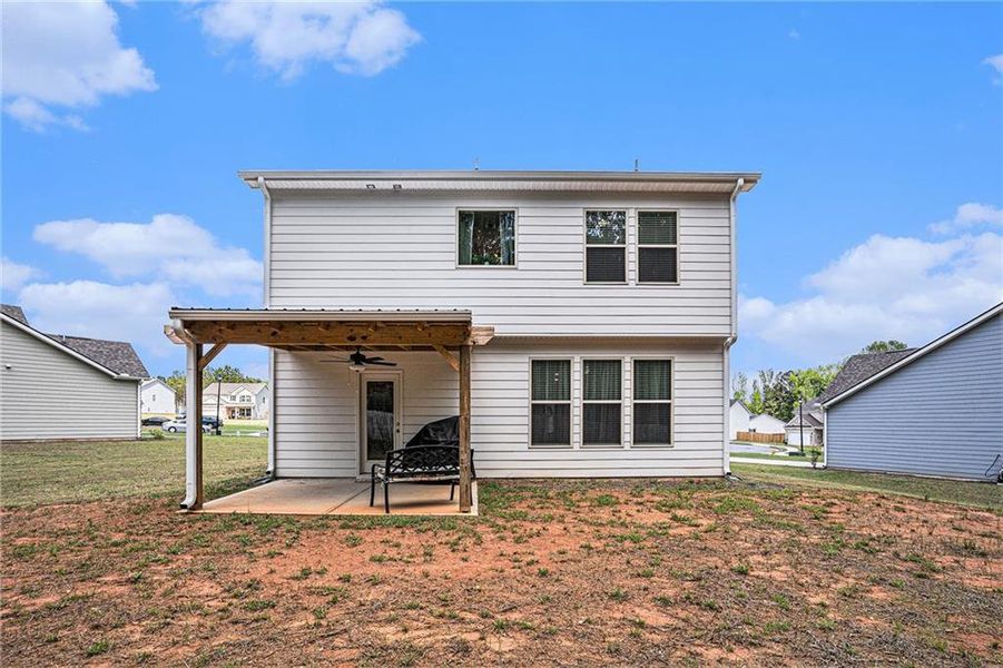 Exterior details and patio area of a home in Vineyard Park, Griffin (Image 4). Exterior details and patio area of a home in Vineyard Park, Griffin (Image 4).