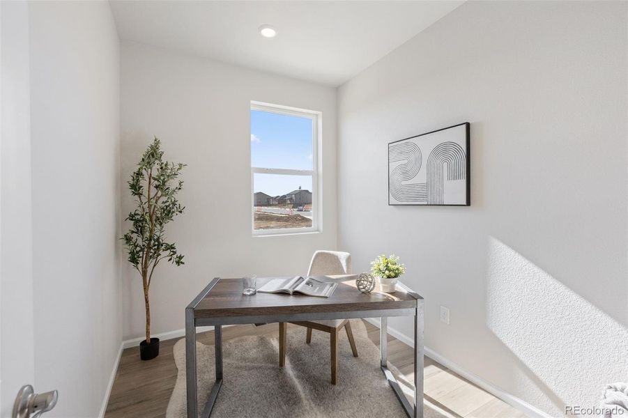 Furnished interior view inside a new home in The Legacy Collection at Talon Pointe, Thornton (Image 17).