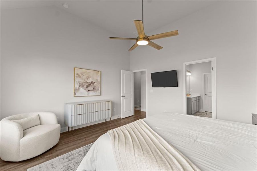 Furnished interior view inside a new home in , Homer (Image 16). Furnished interior view inside a new home in , Homer (Image 16).