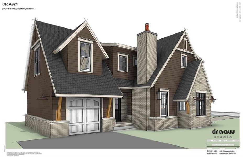 Exterior rendering of this home design in , Gainesville, GA (Image 6).