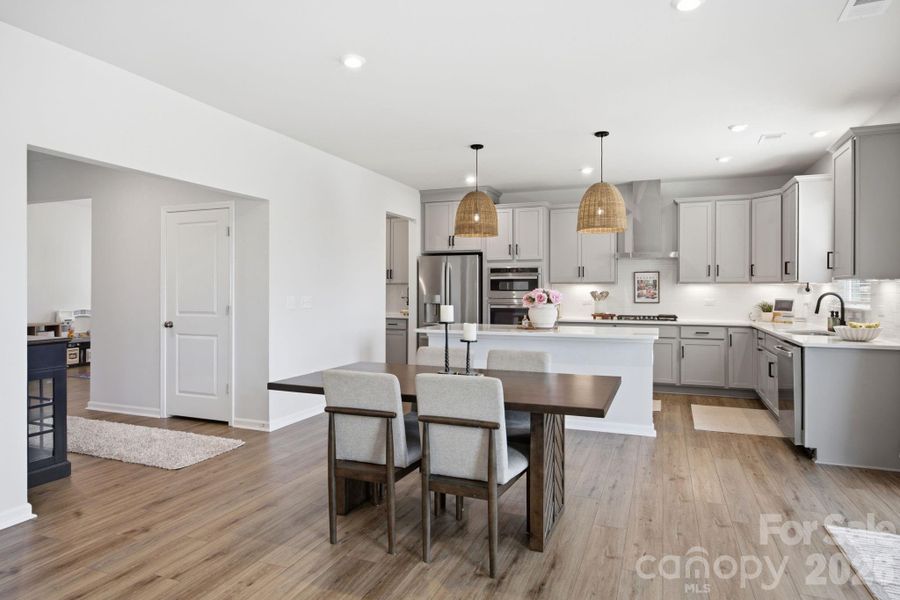 Boho Inspired with stainless steel appliances