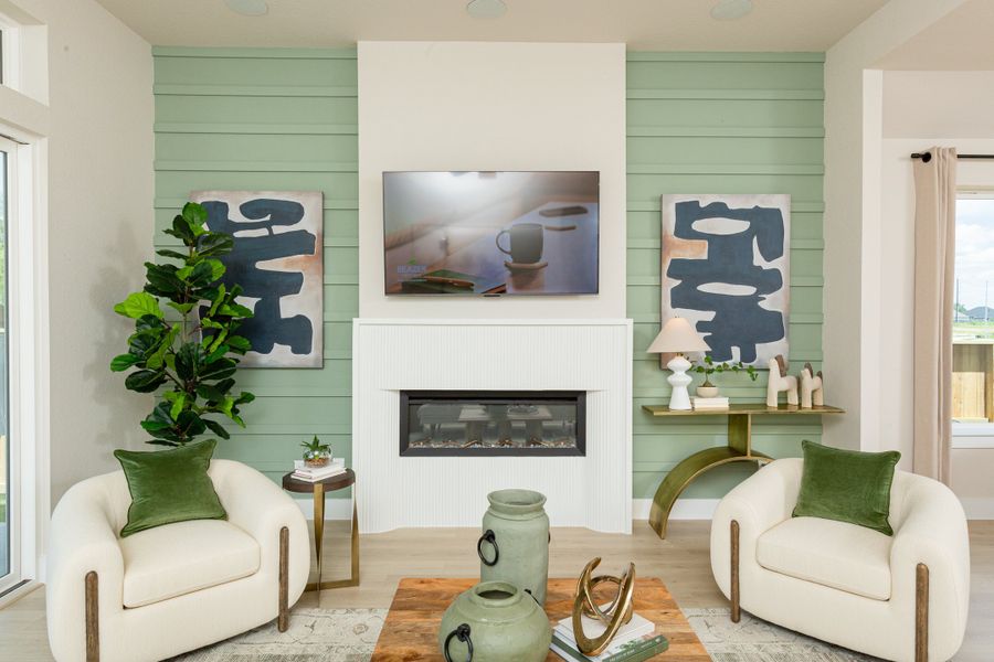 Representative furnished interior of a home built from the Reflection by Beazer Homes in Meridiana, Manvel (Image 9).