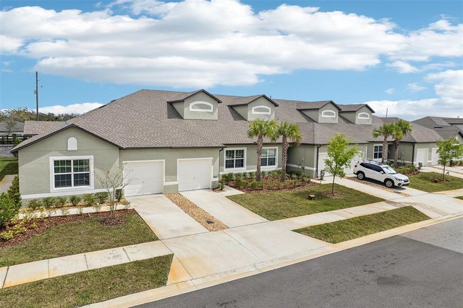 Front elevation of home. Front elevation of home.