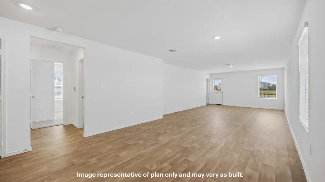 Representative unfurnished interior of a home built from the The Caribou by D.R. Horton in Pari Estates, Lubbock (Image 15). Representative unfurnished interior of a home built from the The Caribou by D.R. Horton in Pari Estates, Lubbock (Image 15).