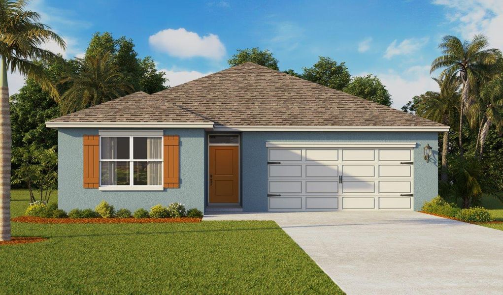 Representative exterior photo of a completed home built from the Lakeside by D.R. Horton in Annabelle Estates, Lake Wales, FL (Image 25).