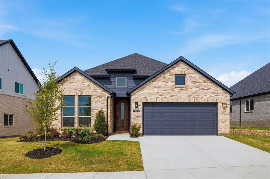 Front exterior of a new home in Talon Hills, Fort Worth, TX, highlighting curb appeal (Image 25).