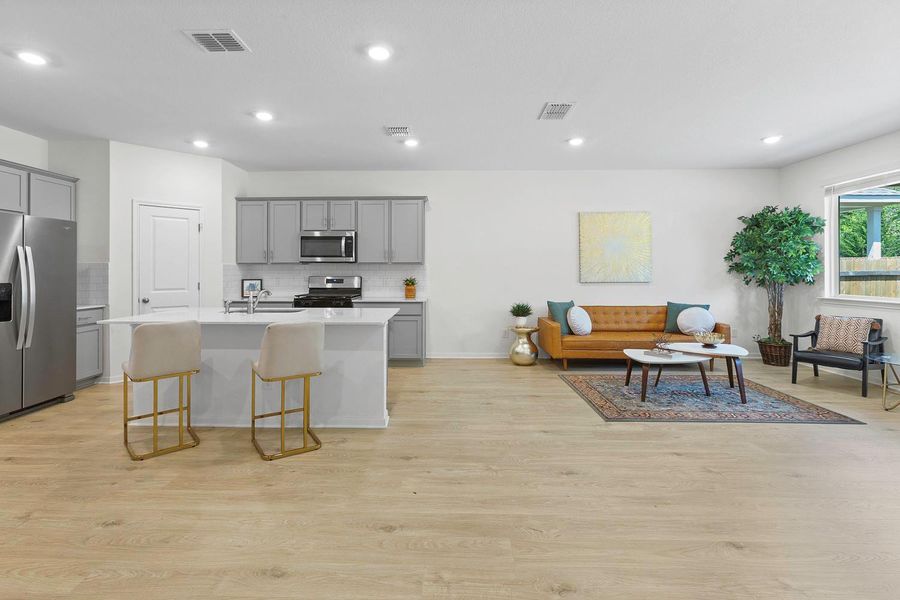 Furnished interior view inside a new home in Brooks Ranch, Kyle (Image 15).