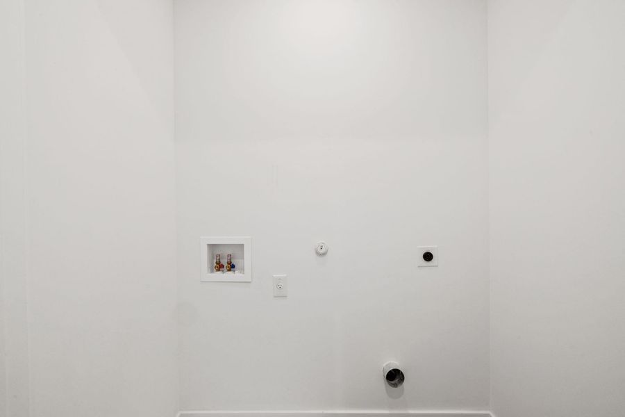 Space for side-by-side washer and dryer