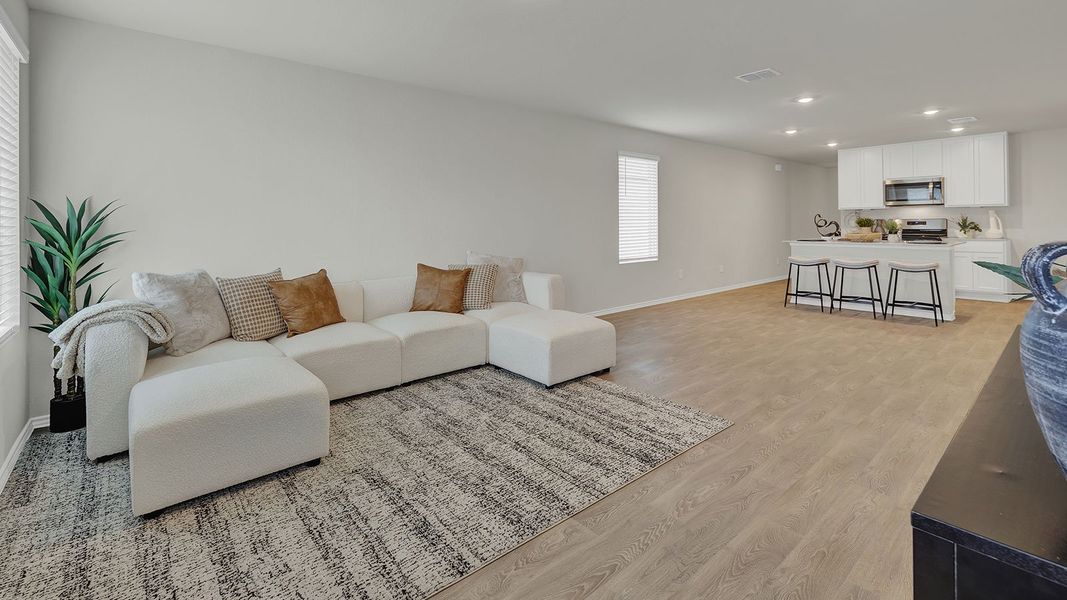 Furnished interior view inside a new home in Bollinger, Uhland (Image 11).