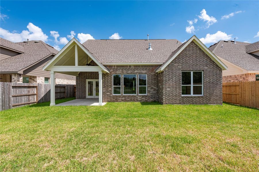 Front exterior of a new home in , Santa Fe, TX, highlighting curb appeal (Image 23).